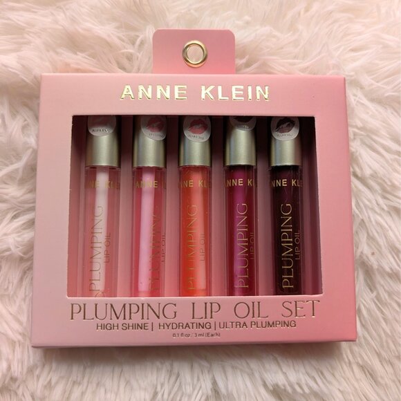 Anne Klein, 5-Piece Plumping Lip Oil Set, New in Box - Picture 1 of 3